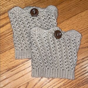 Knit Boot Cuffs with Button Detail